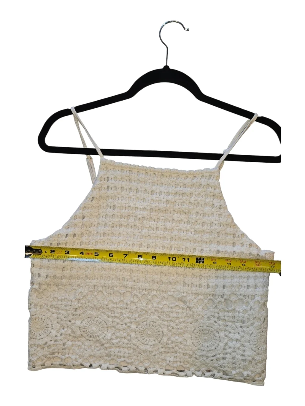 Love on a Hanger ivory crochet crop top – size XL - Picture 3 of 7